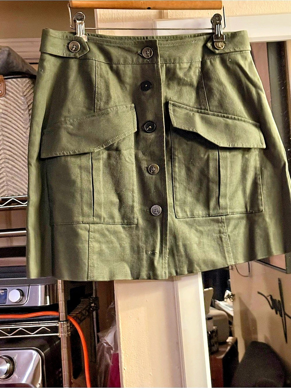 Rachel Roy Women's Olive Utility Mini Skirt